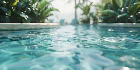Fototapeta na wymiar water in the pool close-up Generative AI