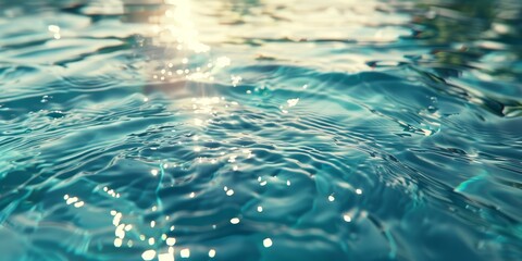 water in the pool close-up Generative AI