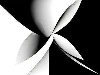 digital art canvas comes alive with a fusion of geometric shapes in black and white