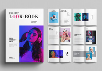 Fashion Lookbook Template Design Layout - obrazy, fototapety, plakaty