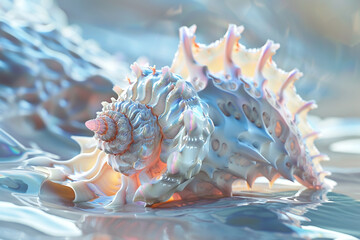 sea shell macro generative Ai