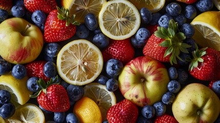 Obraz premium A vibrant display of fresh fruits