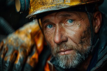 The image showcases a firefighter in full gear with an emphasis on the details and textures of the...