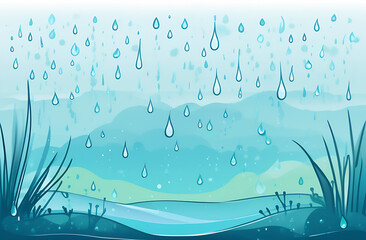 water drops on the glass