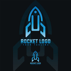 Illustration Rocket logo Colorful Style