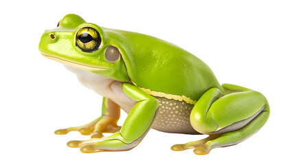 American green tree frog, isolated
