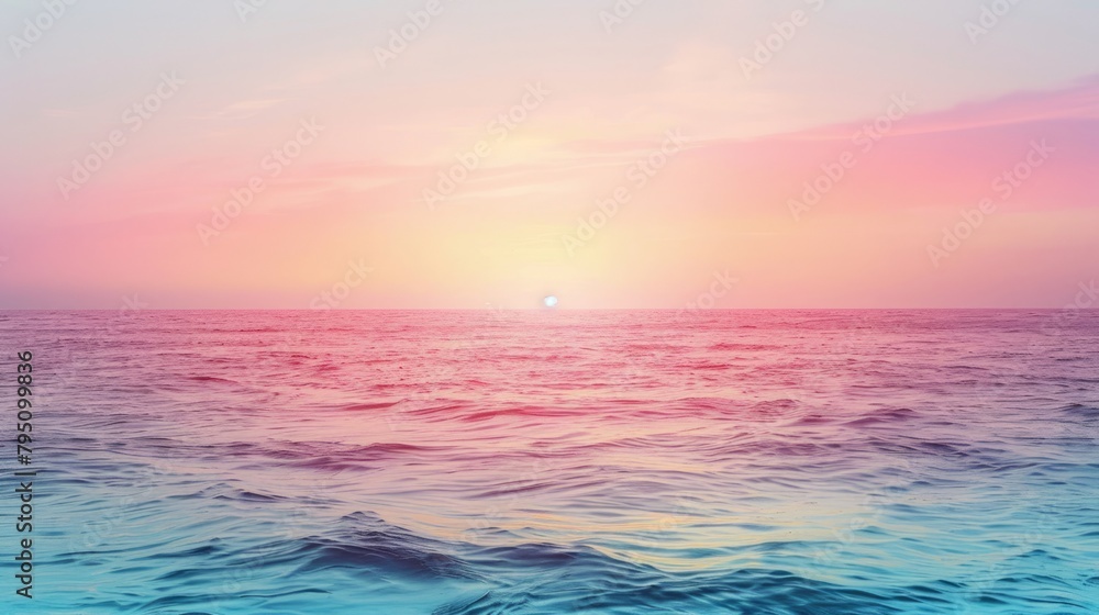 Canvas Prints abstract gradient backdrop blending warm sunset hues with cool ocean tone