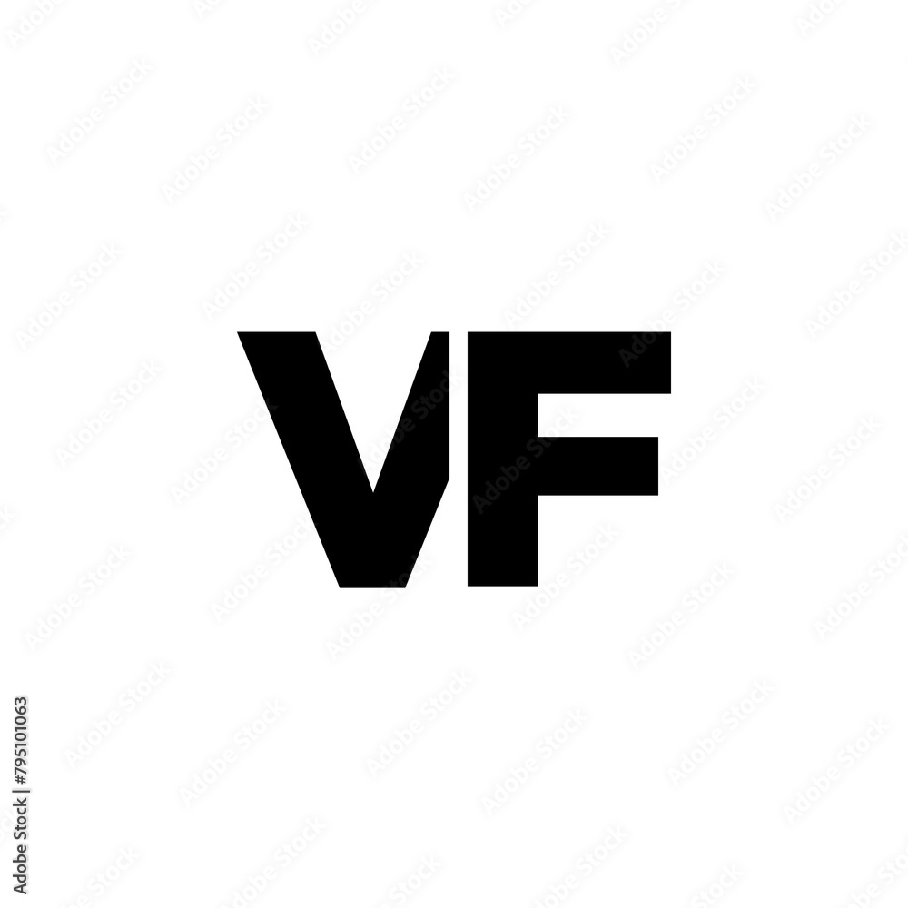 Poster letter v and f, vf logo design template. minimal monogram initial based logotype.