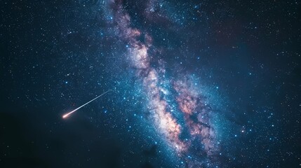 Comet and Meteor: A mesmerizing photo of a shooting star streaking through the Milky Way galaxy