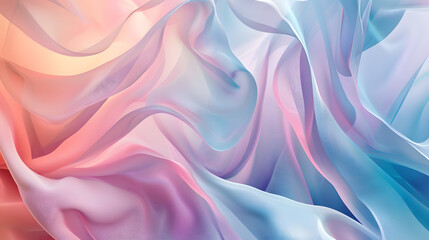 Obraz premium Abstract background with pastel colors floating fabric