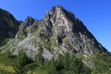 Fototapeta na wymiar mountain views of the peaks of the Tyrolean Alps