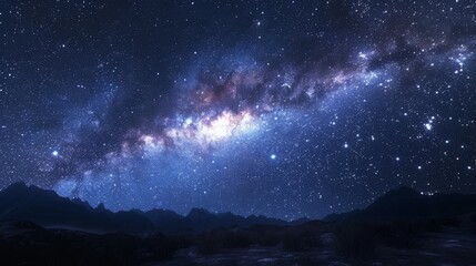 Night Sky: A 3D rendering of the night sky