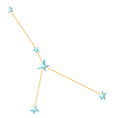 Stars constellation in open universe