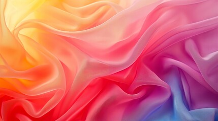 Obraz premium Soft wave gradient background in rainbow colors