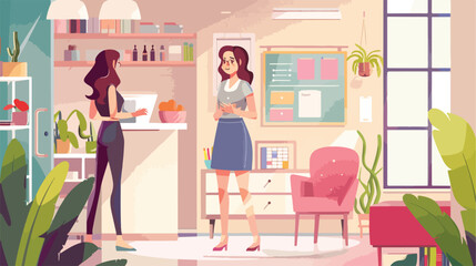 Young woman visiting nutritionist in weight loss clin
