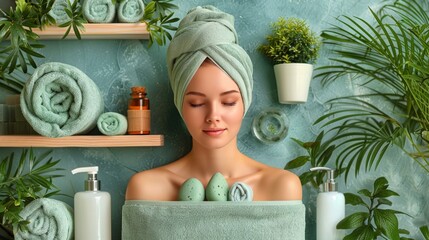 Woman Toweling Hair