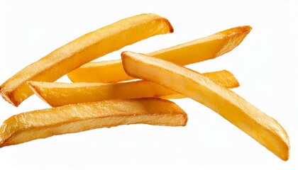 French fries levitate - obrazy, fototapety, plakaty