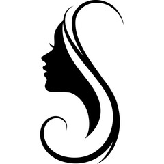 beauty woman long hair silhouette
