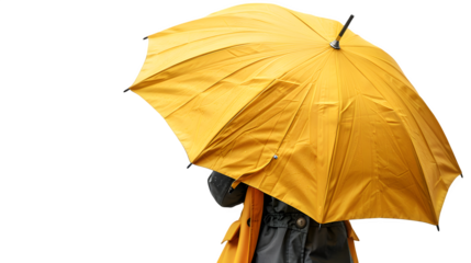 Umbrella and rain suit isolated on a transparent background, PNG, Ai