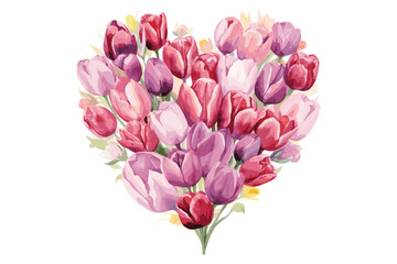 Watercolor tulip flower love shape vector illustration, Watercolor Tulips,
Tulip Vector Illustration,
Flower Love Shape,
Romantic Tulip Design,
Floral Heart Vector,
Watercolor Flower Illustration,