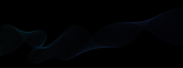 Template for science and technology halftone doted presentation lines. Modern gradient color flowing wave lines. Futuristic technology concept. Vector illustration