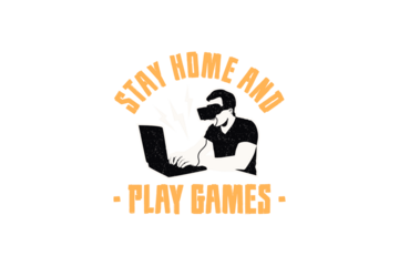 Stay Home And Play Games (PNG 10800x7200)