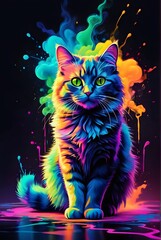 colorful cat