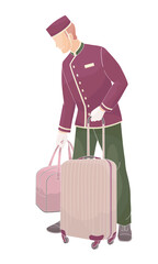 hotel staff  male character, porter
