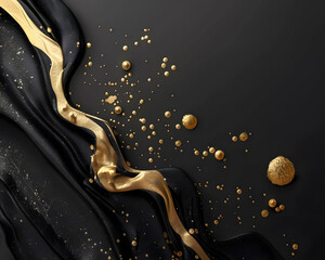 luxury gold on black background, minimal graphic background, graphic template for web design - 795133042