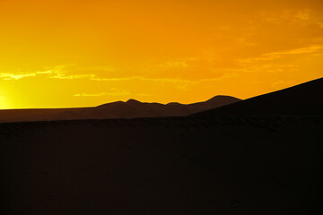 sunset over the mountains