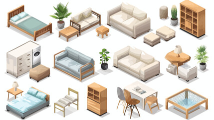 Set of furniture for bedroom nursery living room 
