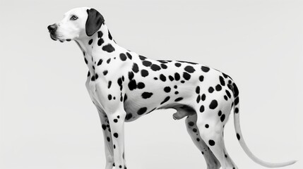 Dalmatian dog on white background
