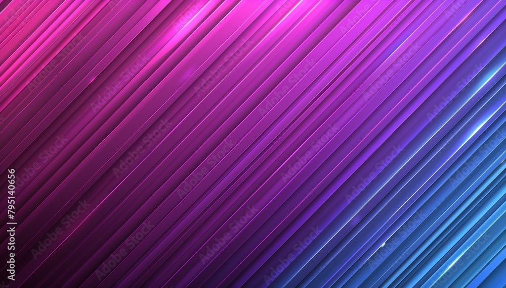 Poster abstract purple and blue gradient design with diagonal stripe pattern on blurred background