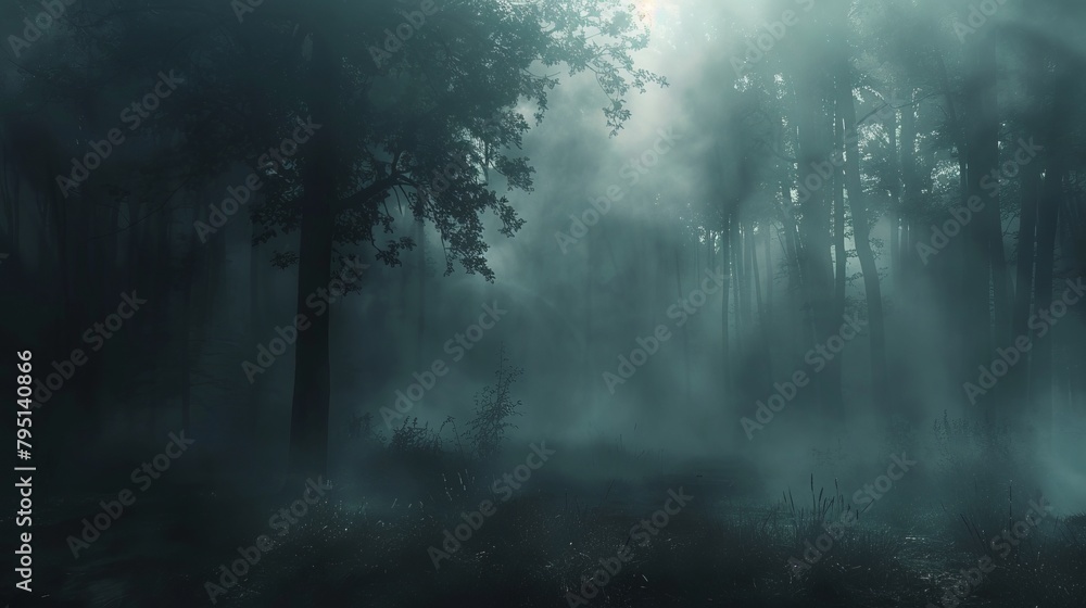 Poster atmospheric dark backdrop with a mysterious and ethereal quality