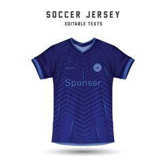 Sportswear athletic jersey textures professional football shirt template.