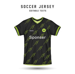 Sportswear athletic jersey textures professional football shirt template.