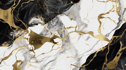 Black and gold marble texture. Liquid marble pattern.