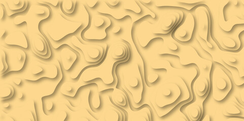 3D Woodcut Stylized Brown Woody topographic contour scheme and terrain. Topography grid map. Contour map background. Geographic line mountain relief. Abstract lines or wavy backdrop background.