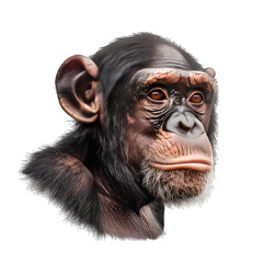 a close up of a monkey isolated on Transparent Background, without background .PNG