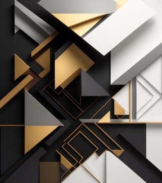 A background with sharp lines and angular shapes in shades of black