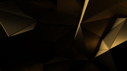 Gold highlighted with light on a dark background. Can be used as a texture or background for design projects, scenes, etc.
