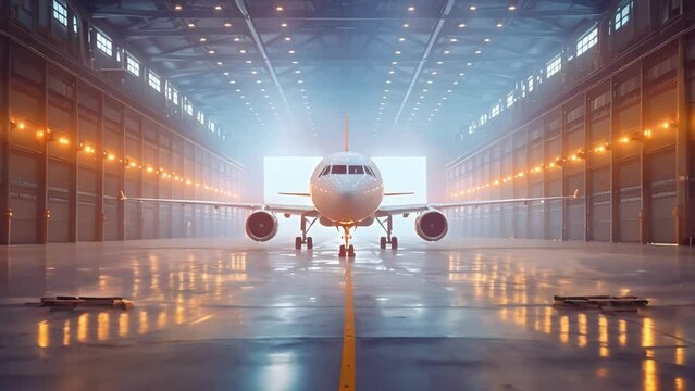 Getting the Cargo Plane Ready for Shipping Packages at a Freight Logistics Center. Concept Freight Logistics, Cargo Plane Preparation, Shipping Packages, Logistics Center Operations