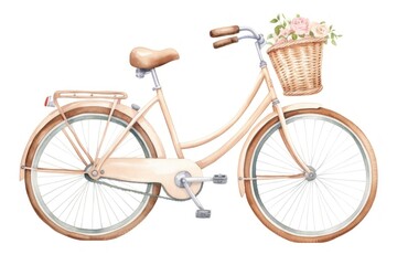 Vintage bicycle vehicle basket wheel