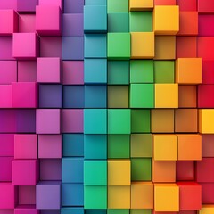 abstract colorful background with colorful cubes AI generative 