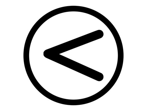 Less than symbol silhouette vector art