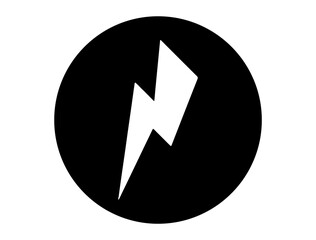 Lightning symbol silhouette vector art