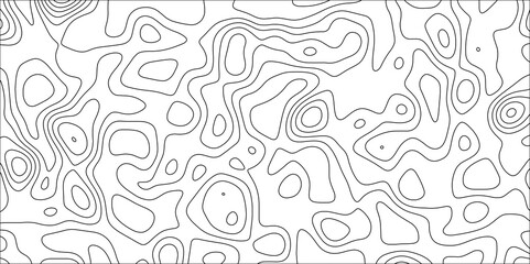 Fototapeta premium Contour map background. Geography scheme and terrain. Topography grid map. Stylized topographic contour map. Geographic line mountain relief. Abstract lines or wavy backdrop background.