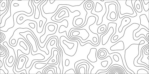 Contour map background. Geography scheme and terrain. Topography grid map. Stylized topographic contour map. Geographic line mountain relief. Abstract lines or wavy backdrop background.