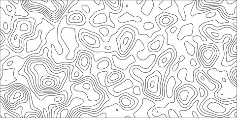 Contour map background. Geography scheme and terrain. Topography grid map. Stylized topographic contour map. Geographic line mountain relief. Abstract lines or wavy backdrop background.