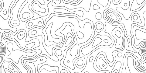 Contour map background. Geography scheme and terrain. Topography grid map. Stylized topographic contour map. Geographic line mountain relief. Abstract lines or wavy backdrop background.